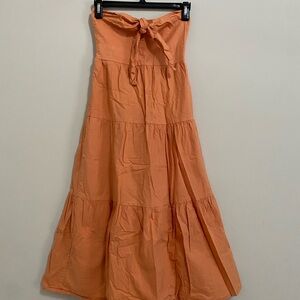Women's Orange Tiered Dress